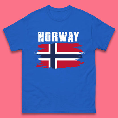 Distressed Norway Flag Kingdom Of Norway Patriotic Norwegian Flag Mens Tee Top