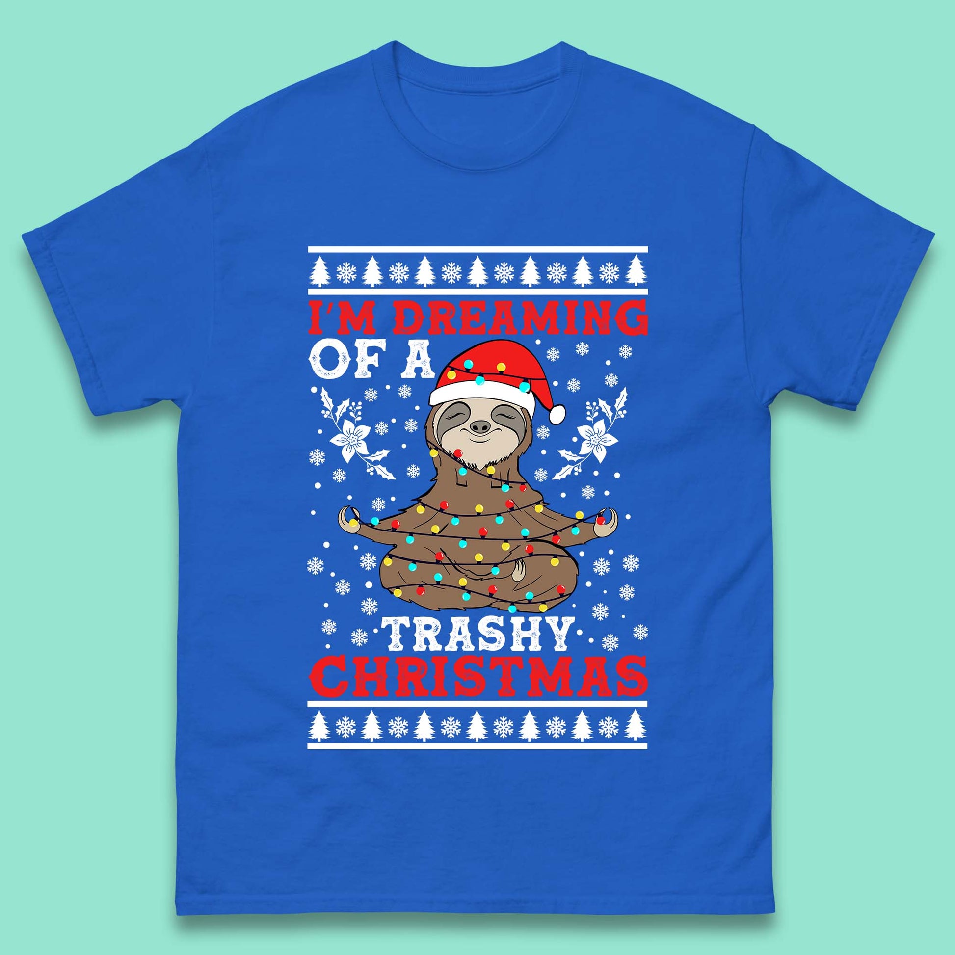 sloth christmas t shirt