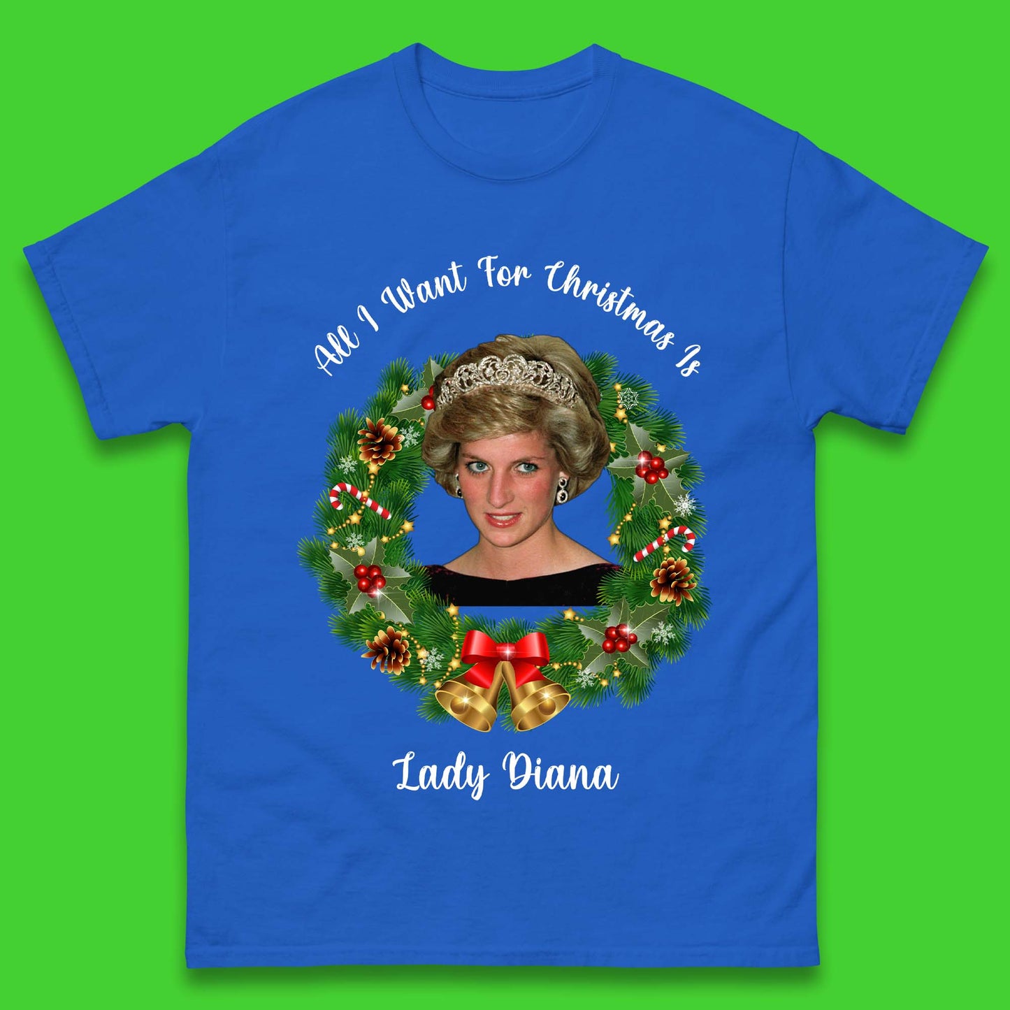 Lady Diana Christmas Mens T-Shirt