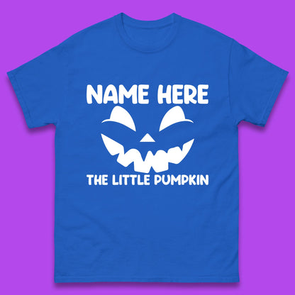 Personalised Your Name Here The Little Pumpkin Jack O Lantern Scary Spooky Face Mens Tee Top
