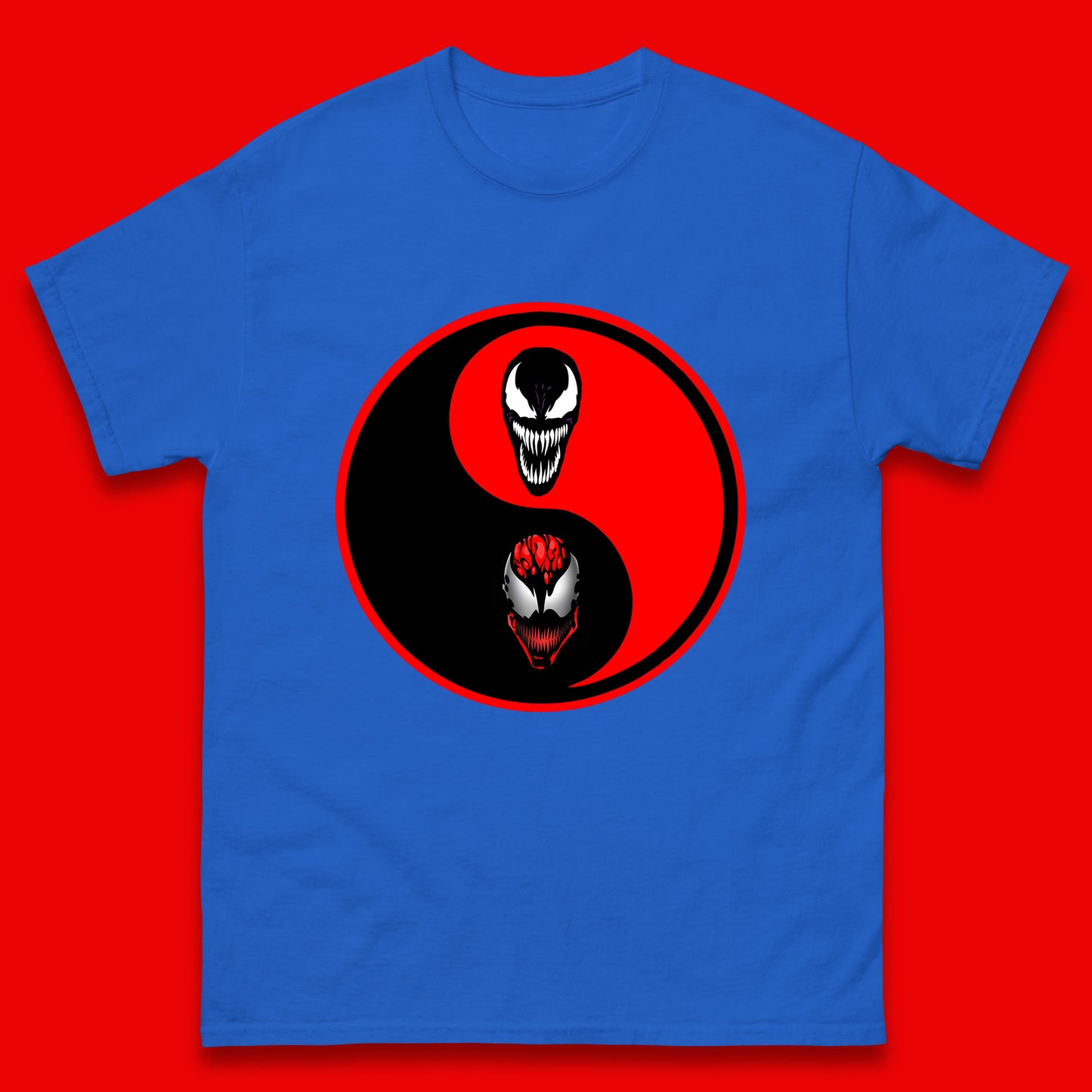 Marvel Comics Carnage And Venom Fictional Movie Character Anime Yin Yang Spoof Mens Tee Top
