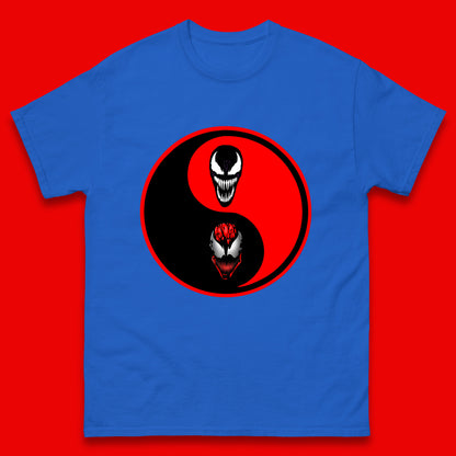 Marvel Comics Carnage And Venom Fictional Movie Character Anime Yin Yang Spoof Mens Tee Top