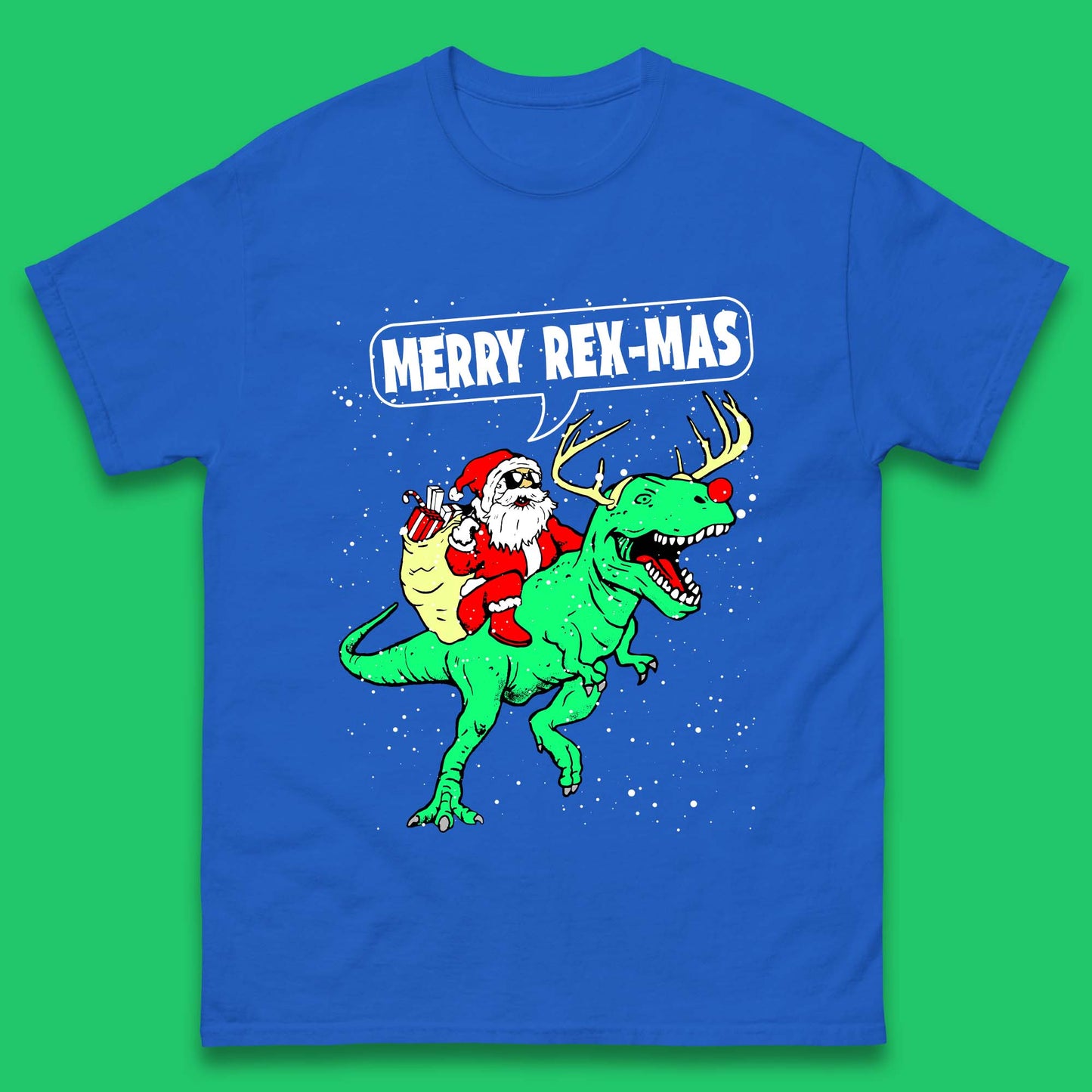 Merry Rex-Mas Christmas Mens T-Shirt