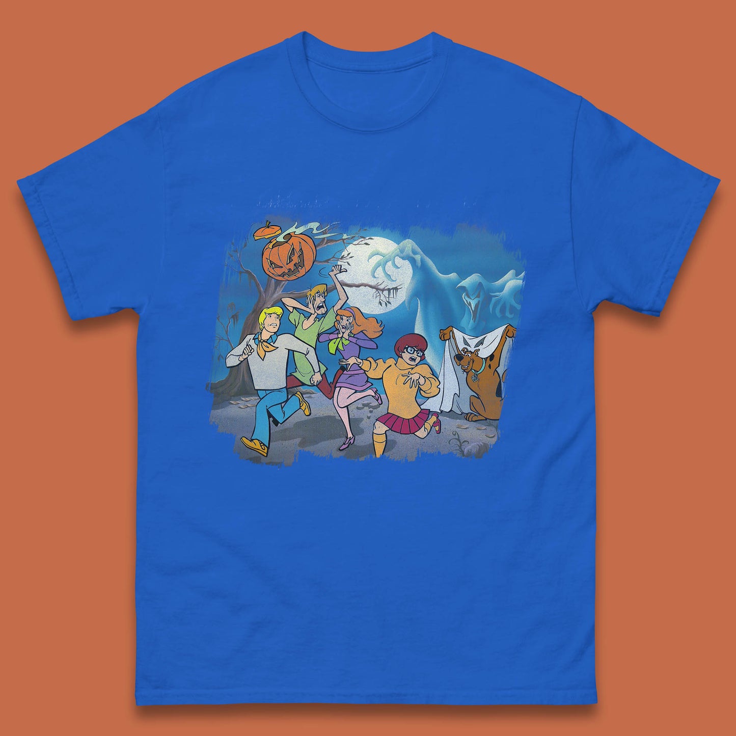 Scooby Doo & Gang Halloween Horror Scary Ghost Haunted Scary Night Mens Tee Top