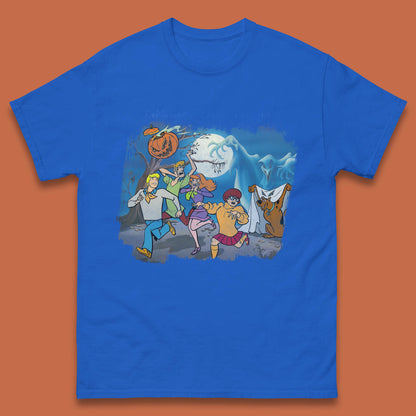 Scooby Doo & Gang Halloween Horror Scary Ghost Haunted Scary Night Mens Tee Top