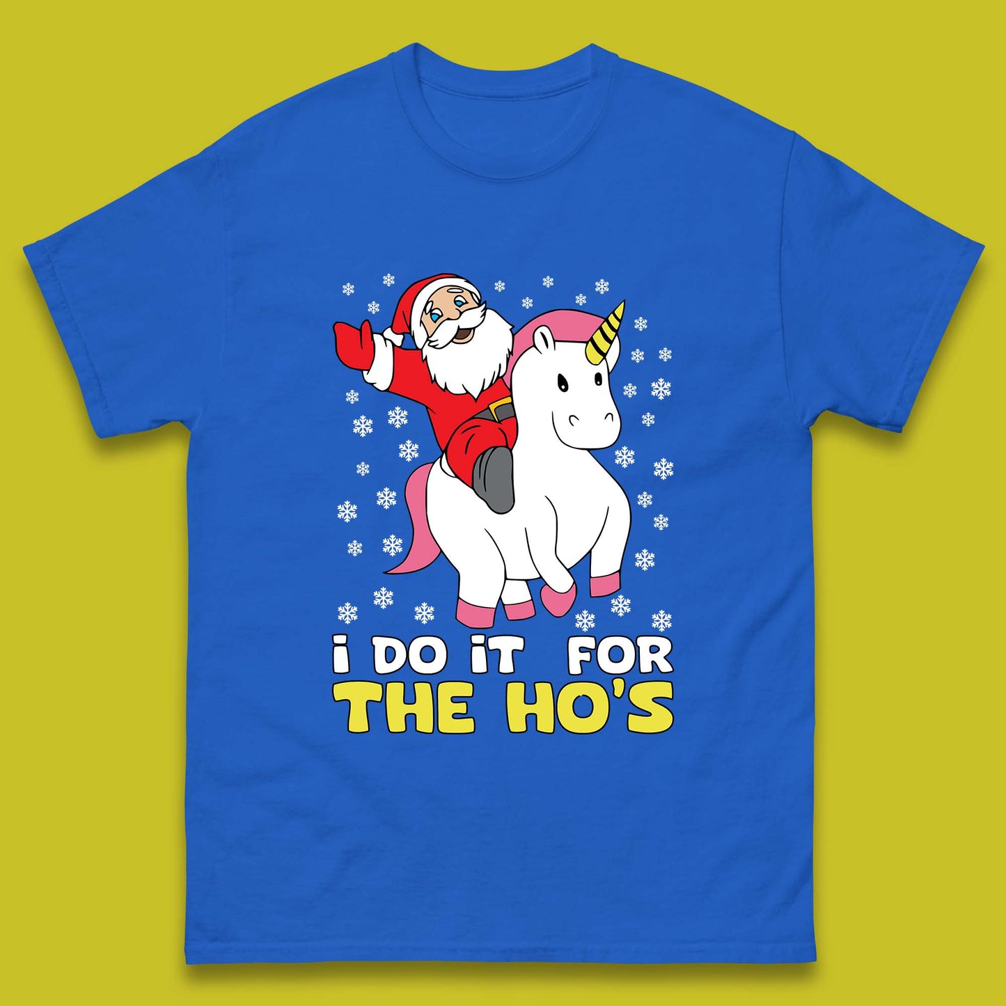 santa riding unicorn t shirt