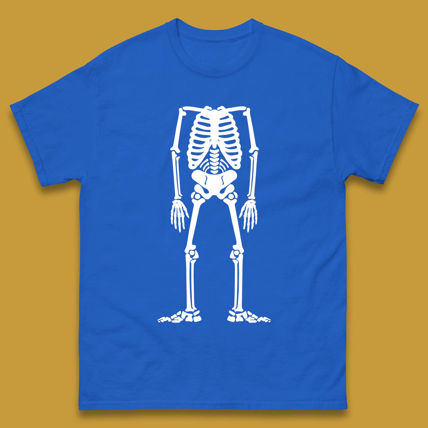 Skeleton Without Head Halloween Headless Skeleton Horror Scary Skull Mens Tee Top