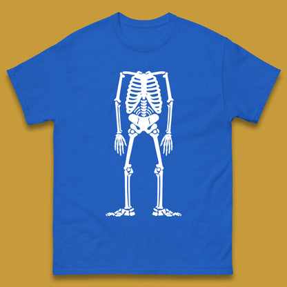 Skeleton Without Head Halloween Headless Skeleton Horror Scary Skull Mens Tee Top