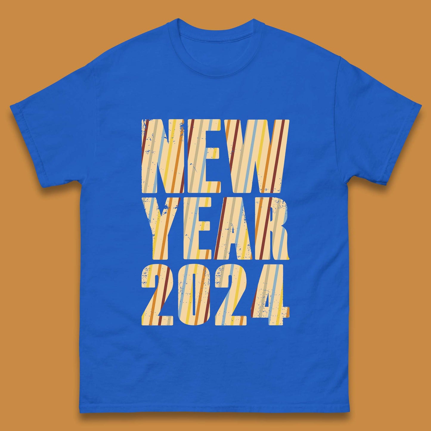 Retro Style New Year 2024 Mens T-Shirt
