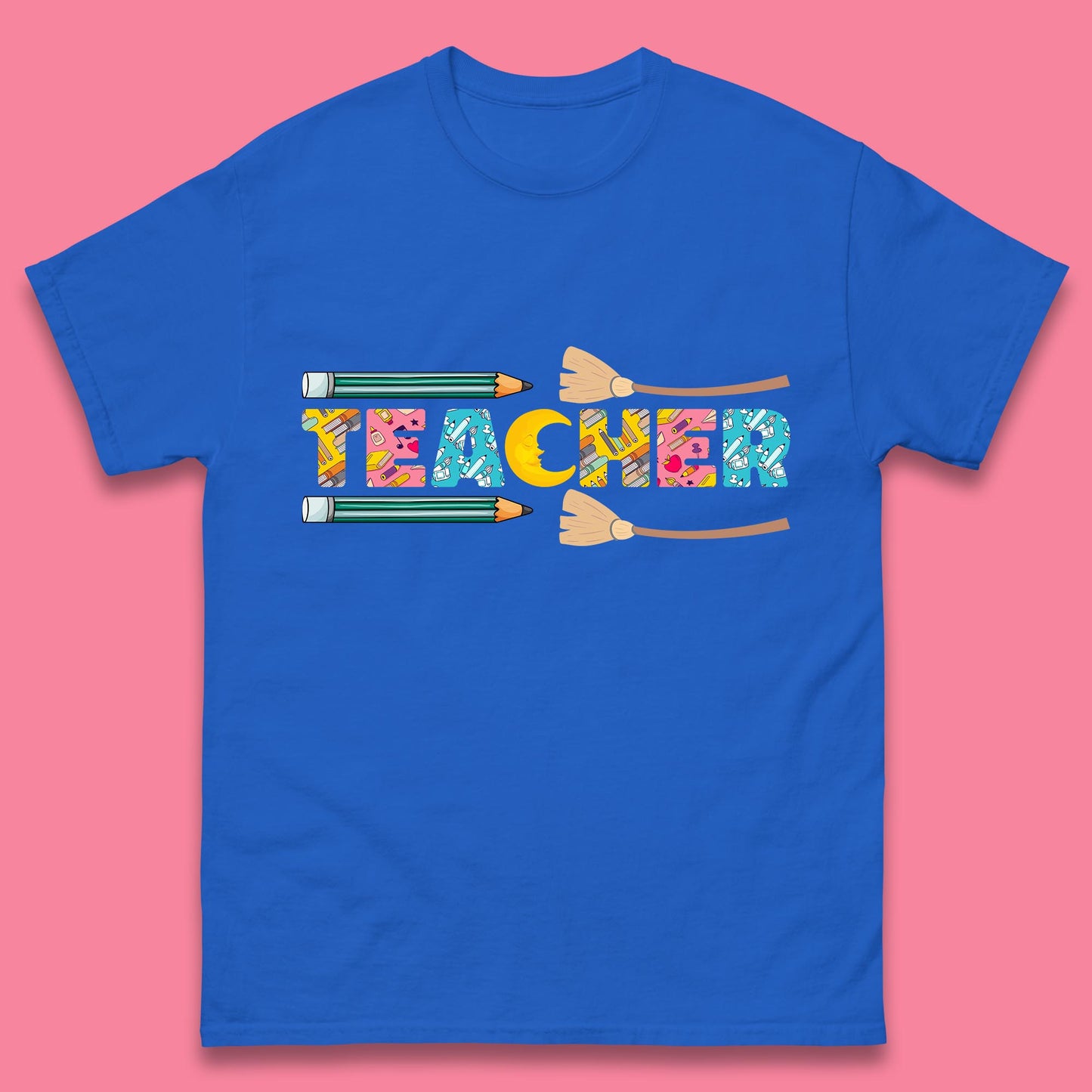 Halloween Teacher Spooky Teacher Ghost Halloween School Mens Tee Top