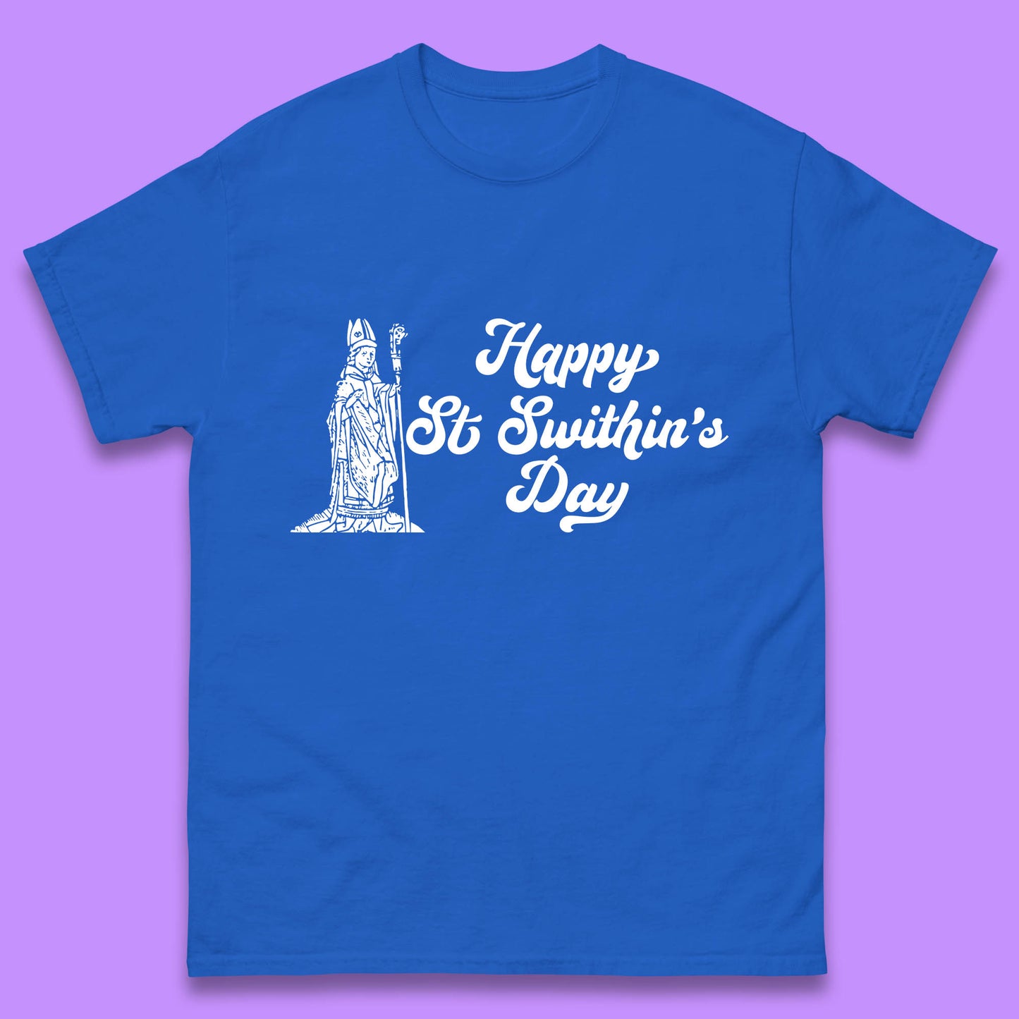Happy St. Swithin's Day Swithun Weather Folklore Saint Swithun's Day Mens Tee Top