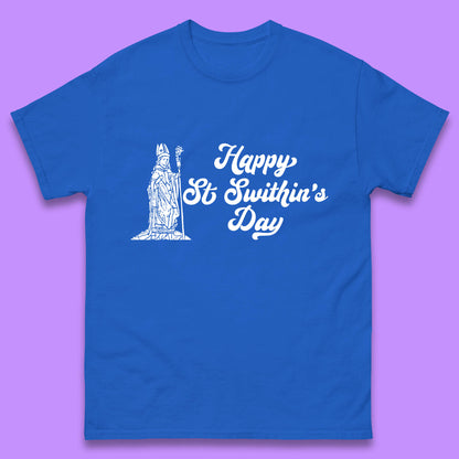 Happy St. Swithin's Day Swithun Weather Folklore Saint Swithun's Day Mens Tee Top