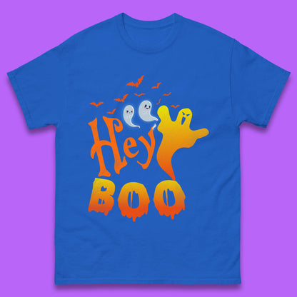Whispers in the Moonlit Night Hey Boo Horror Scary Costume Halloween Boo Wear Mens Tee Top