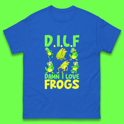 Dilf Damn I Love Frogs Funny Saying Animals Vintage Frog Lover Mens Tee Top