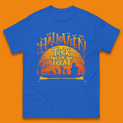 Halloween Trick Or Treat Horror Boo Ghost Creepy Zombie Hands Out Of Graveyard Mens Tee Top