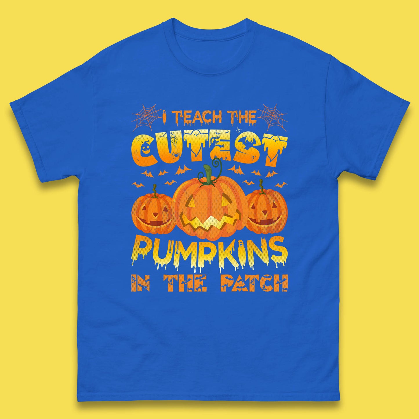 I Teach The Cutest Pumpkins in The Patch Halloween Pumpkin Teacher Costume Gift Mens Tee Top