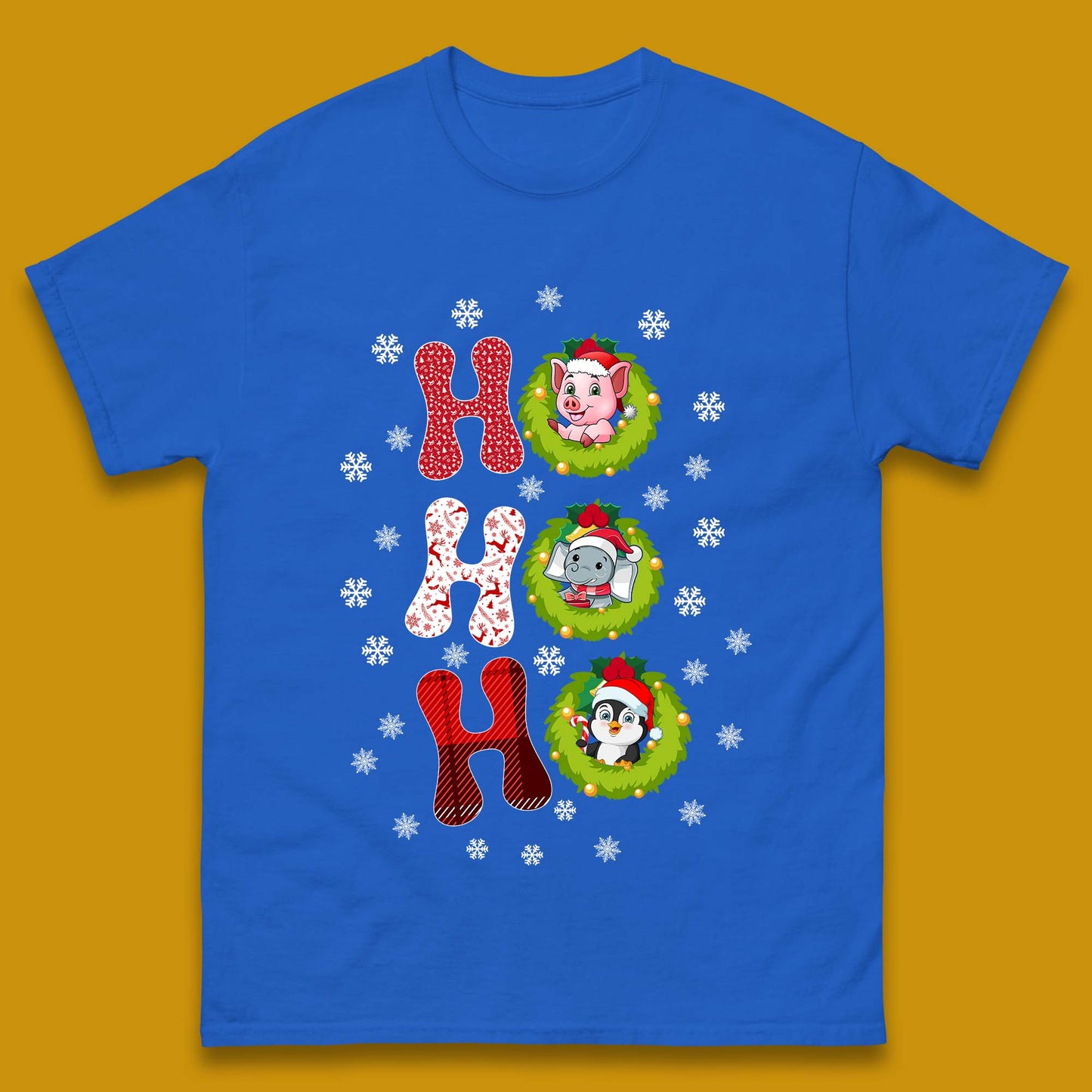 ho ho ho christmas animals t shirt