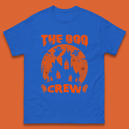 The Boo Crew Halloween Boo Squad Matching Costume Haunted House Horror Boo Ghost Mens Tee Top
