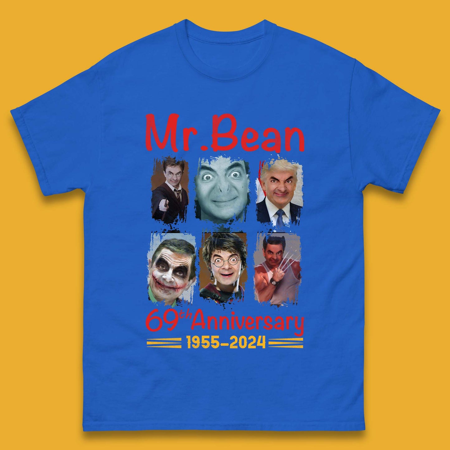 Mr. Bean 69th Anniversary Mens T-Shirt