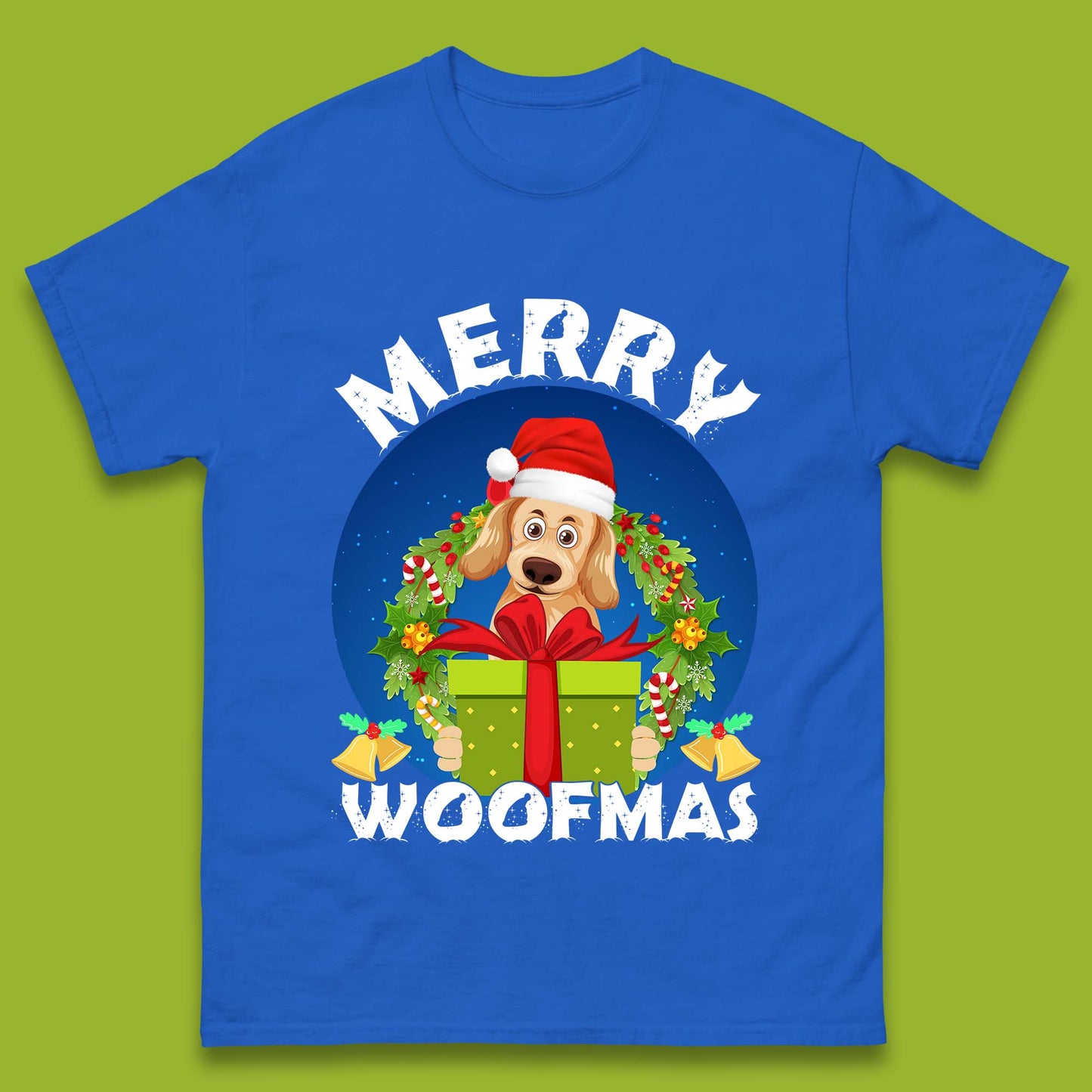 merry woofmas christmas golden retriever dog t shirt