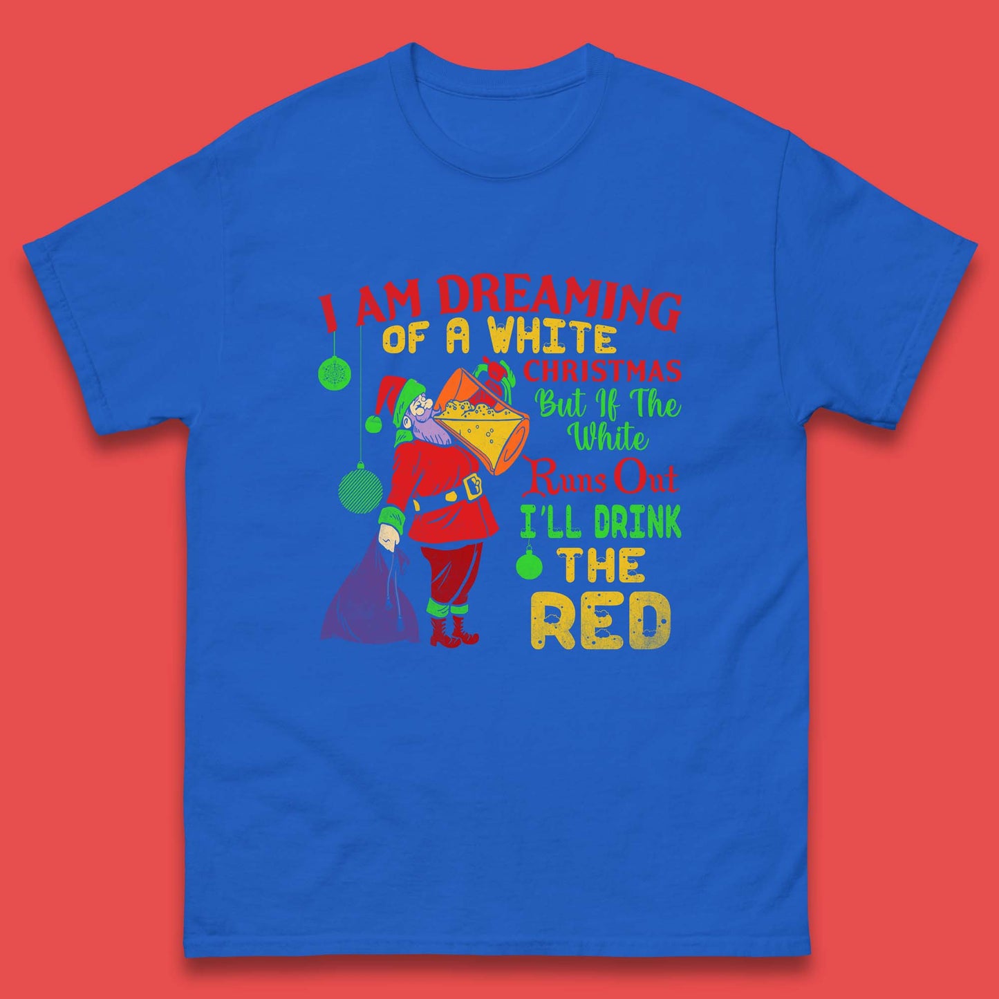 santa claus drinking t shirt