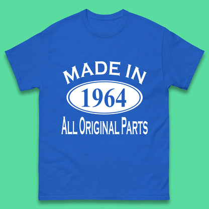 Made In 1964 All Original Parts Vintage Retro 59th Birthday Funny 59 Years Old Birthday Gift Mens Tee Top