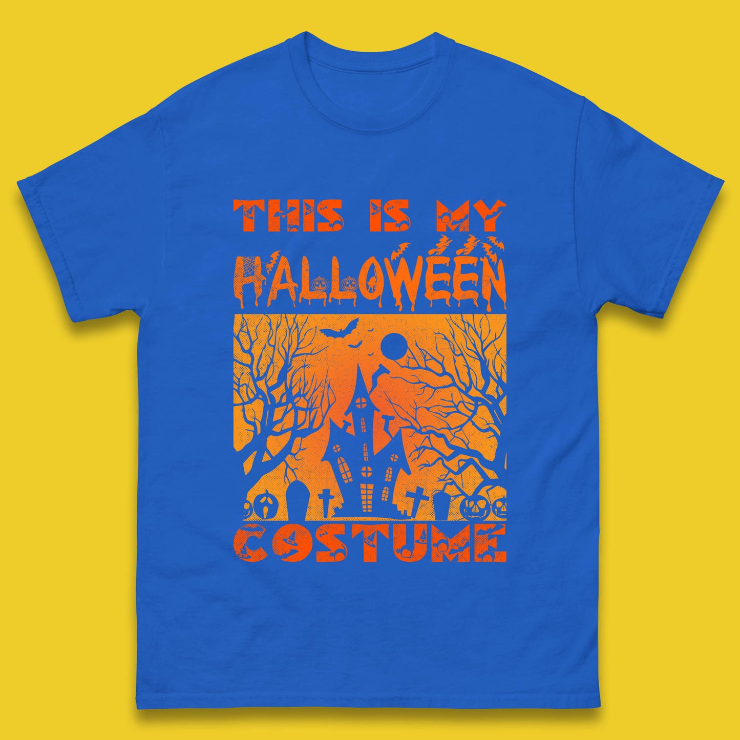 This Is My Halloween Costume Horror Scary Haunted House Spooky Season Mens Tee Top