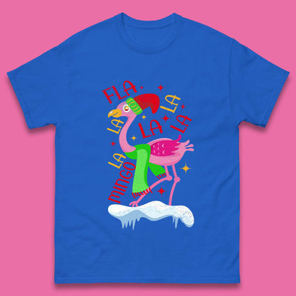 pink flamingo christmas t shirt