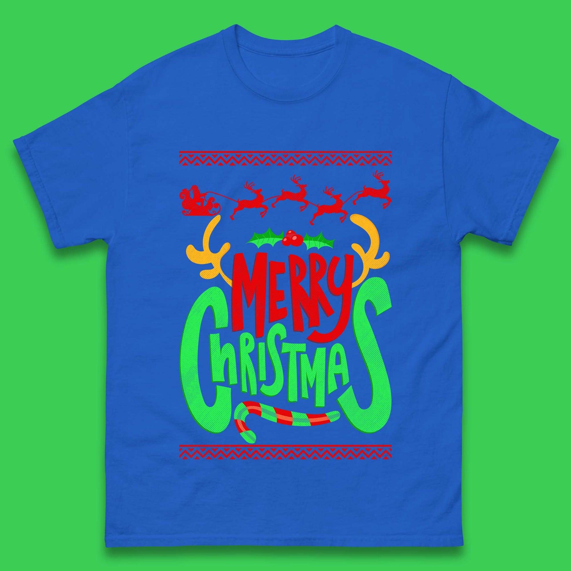 christmas reindeer antlers t shirt