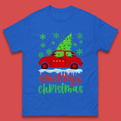 merry christmas red car t shirt