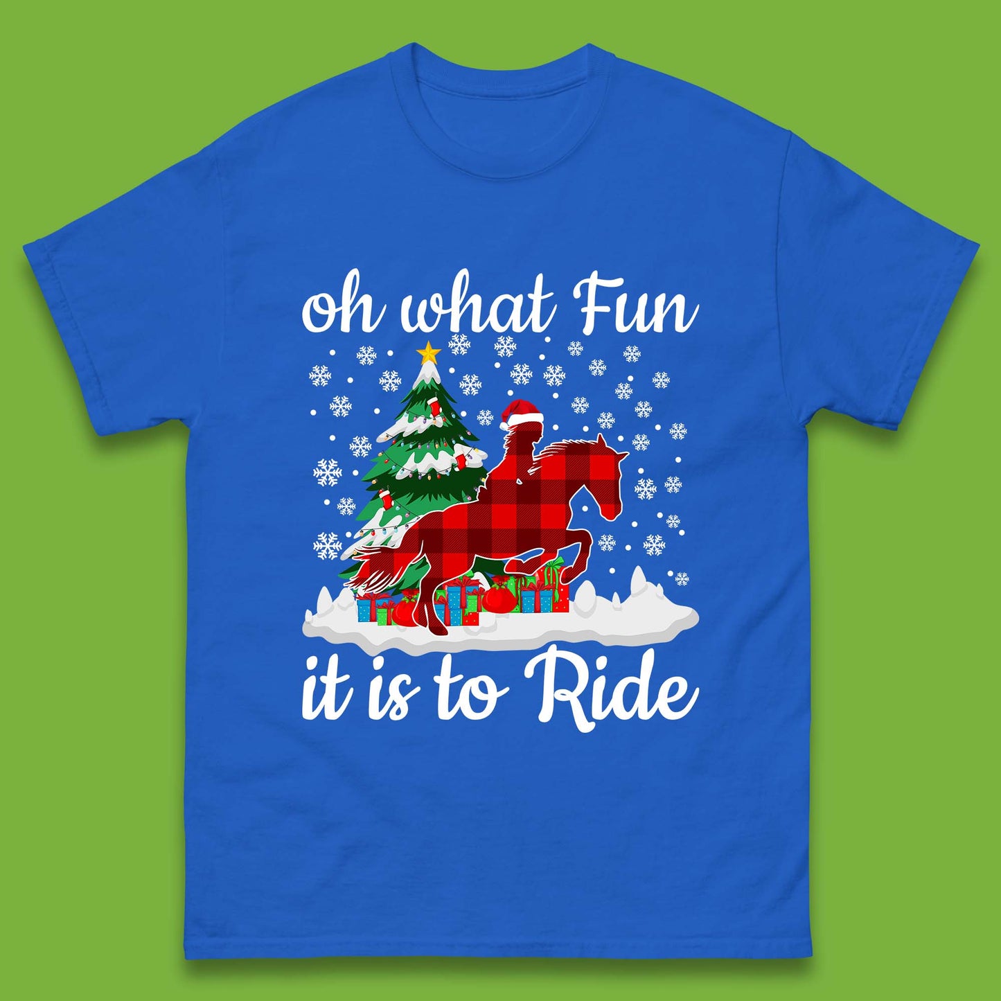 horse riding christmas t shirt