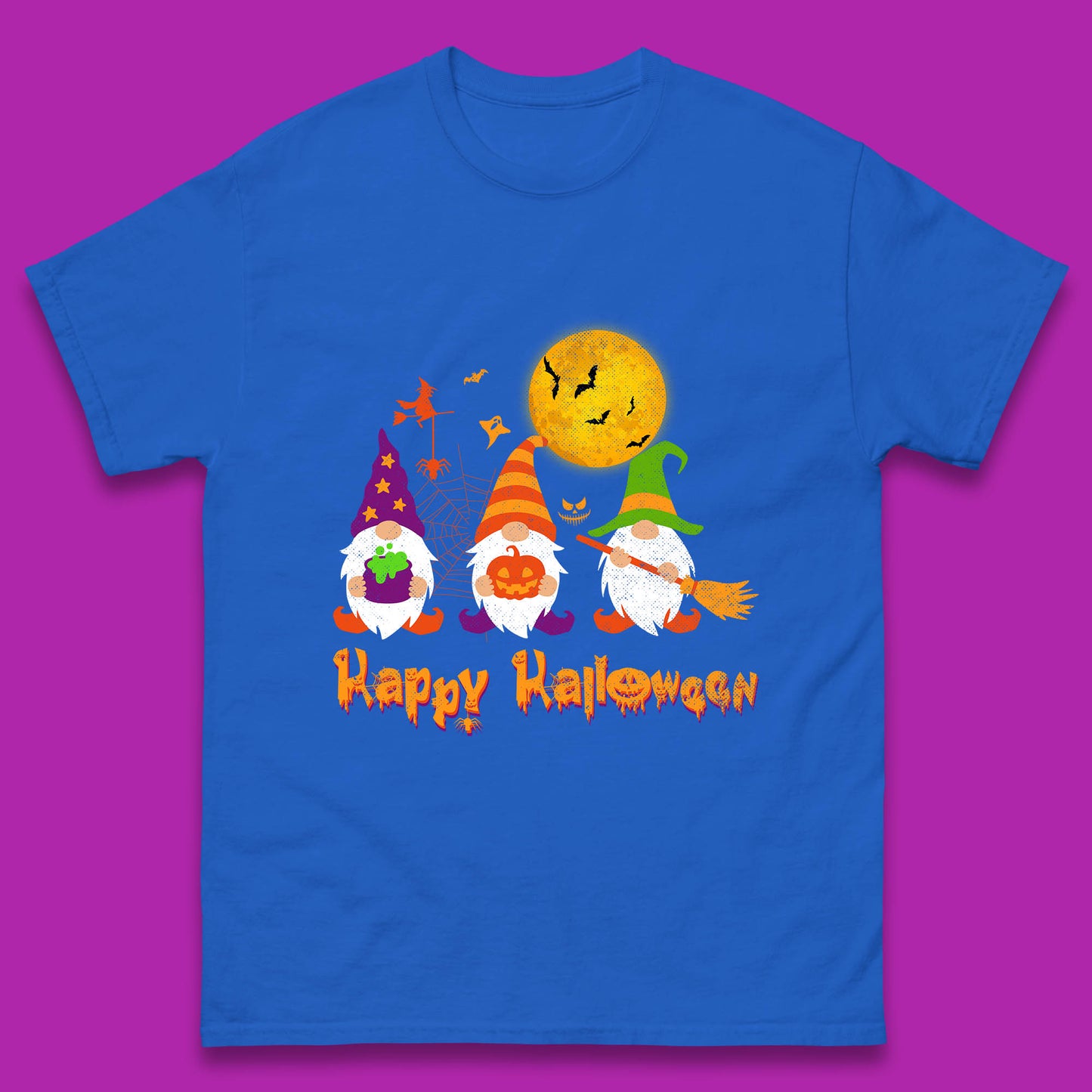 Happy Halloween Gnomies Spooky Witch Gnomes Scary Gnome Lover Mens Tee Top