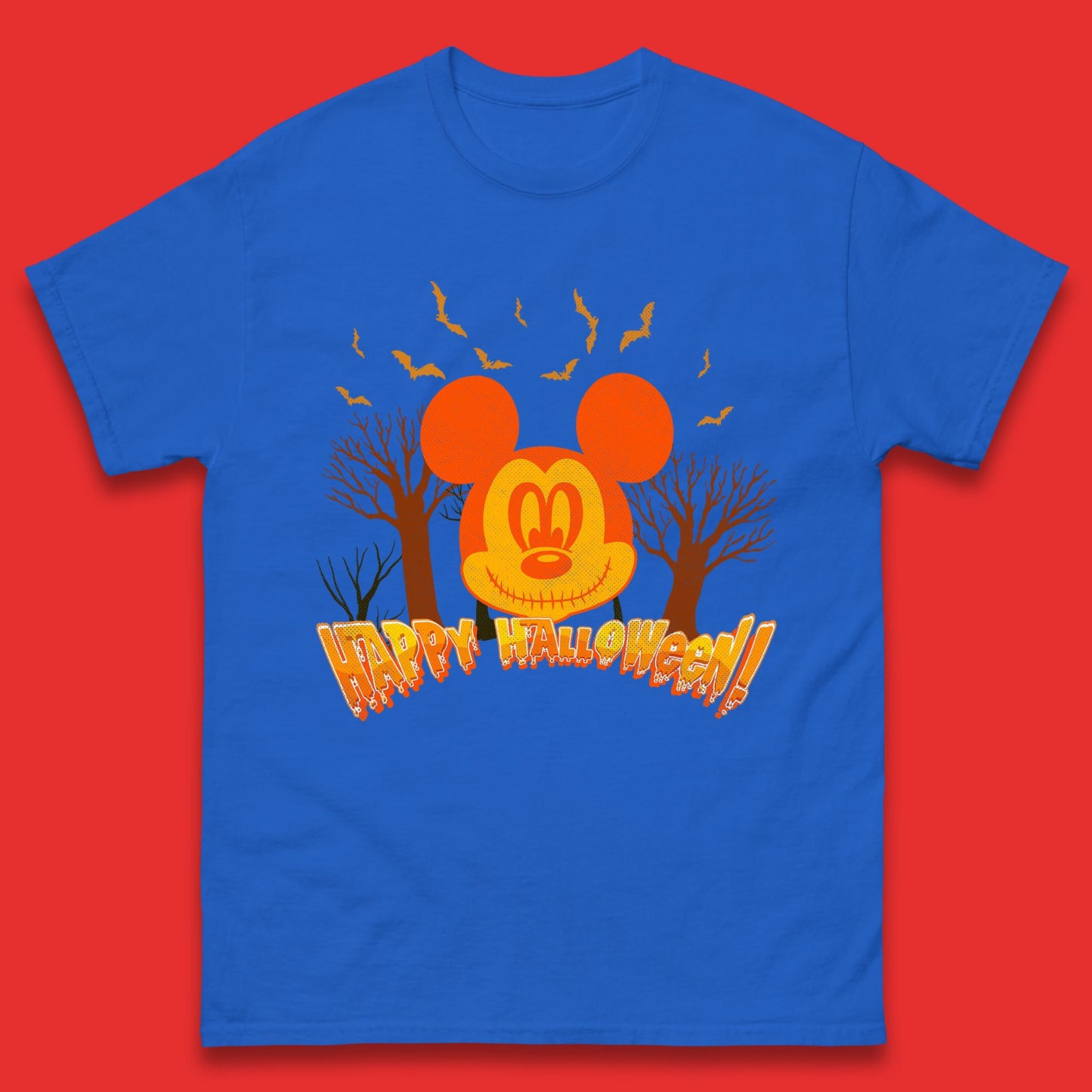 Happy Halloween Mickey Mouse Horror Scary Spooky Jack Face Halloween Disney Trip Mens Tee Top