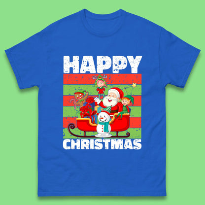 santa and friends on sleigh christmas t shirt