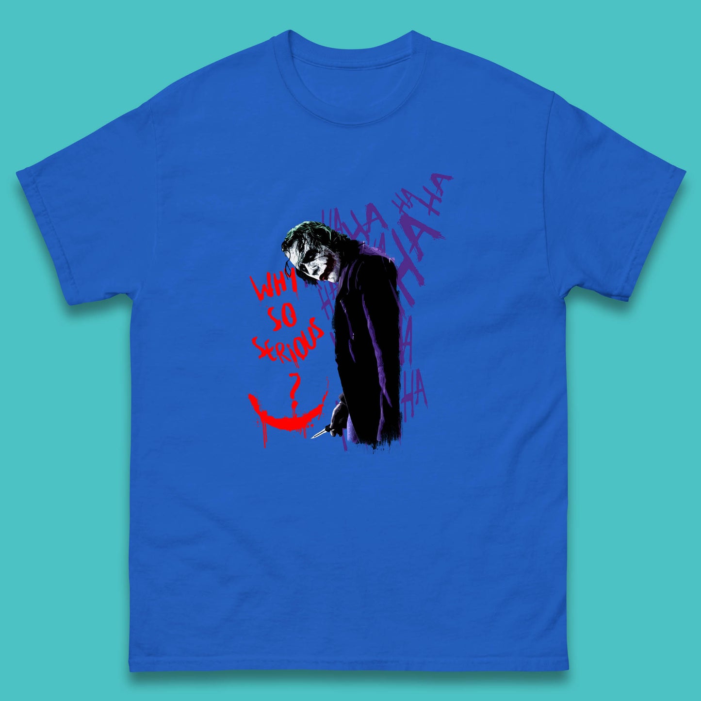 Why So Serious? Haha Joker Funny Evil Joke Movie Villain Comic Book Character Supervillain Mens Tee Top