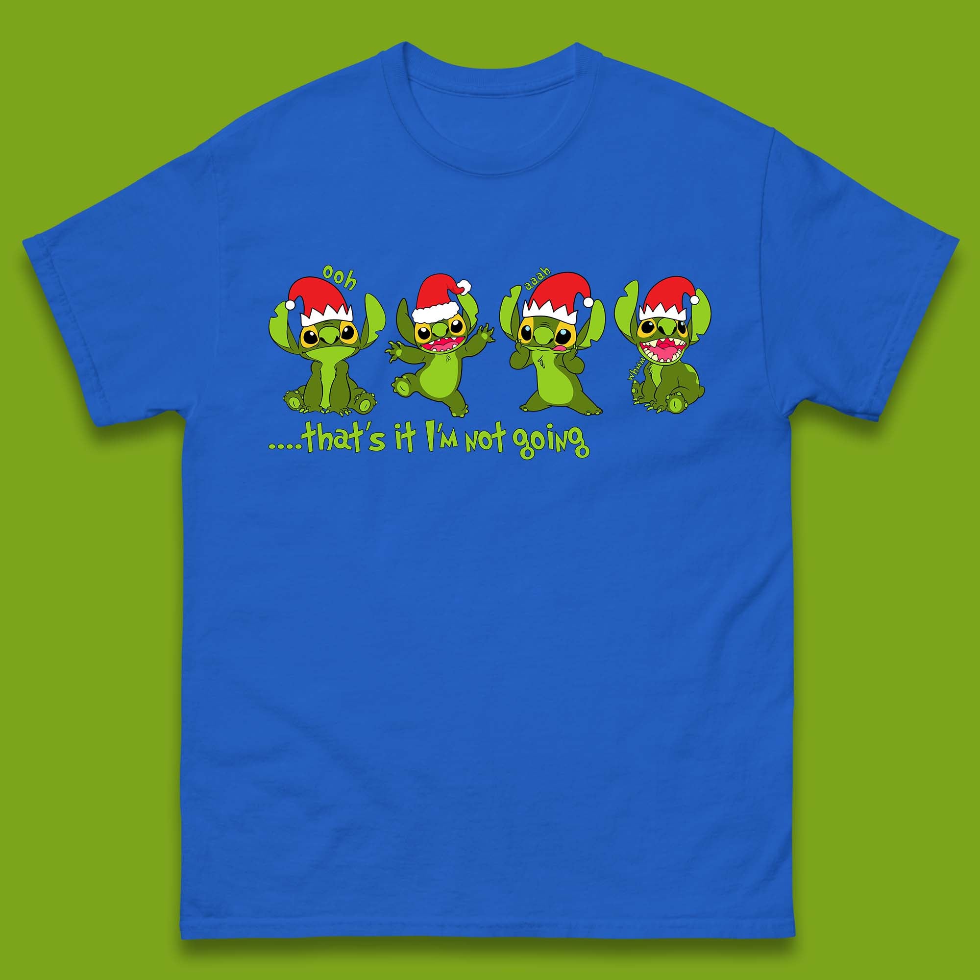 Grinch Stitch Christmas Mens T-Shirt