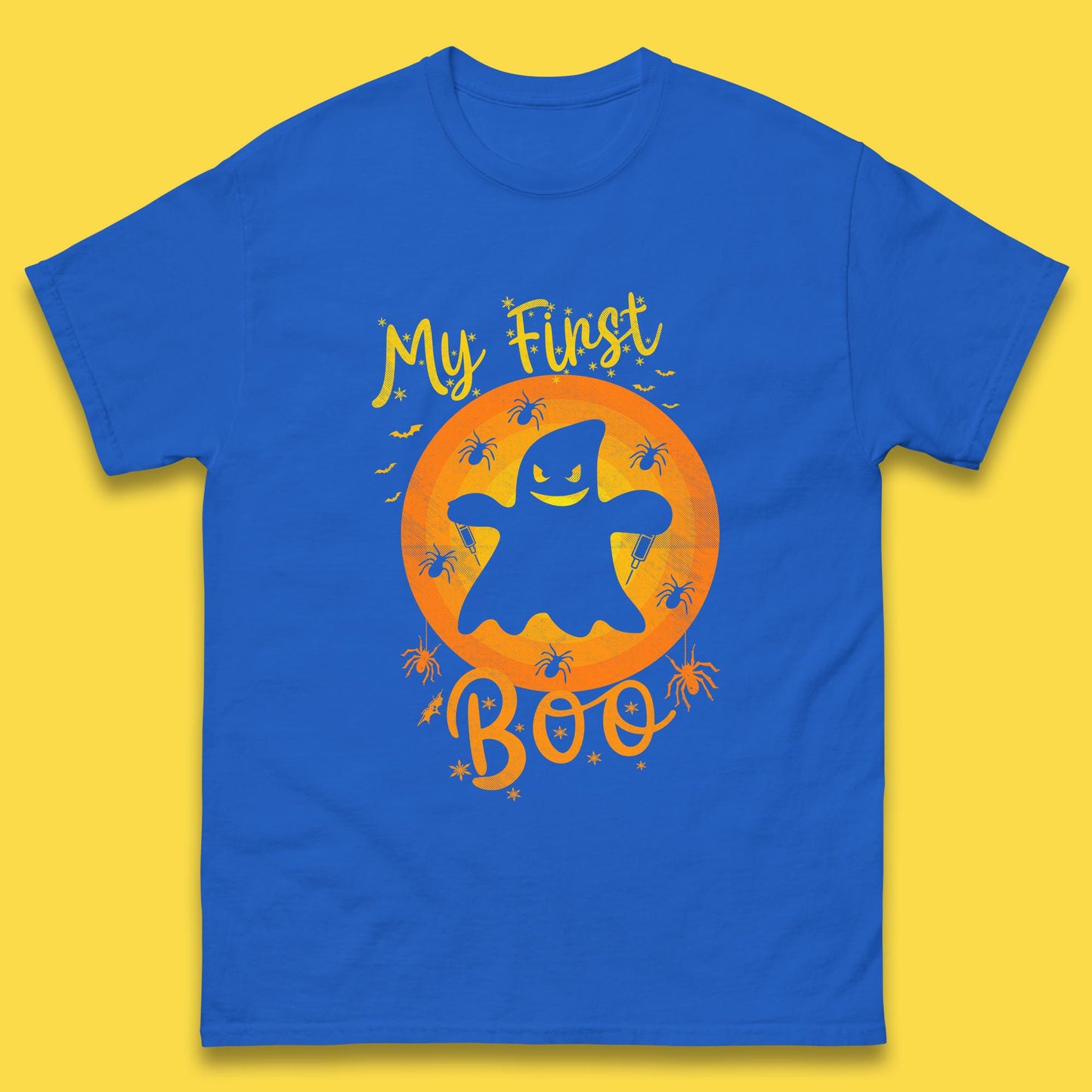 My First Boo Halloween Funny Boo Ghost Horror Scary Creepy Season Mens Tee Top