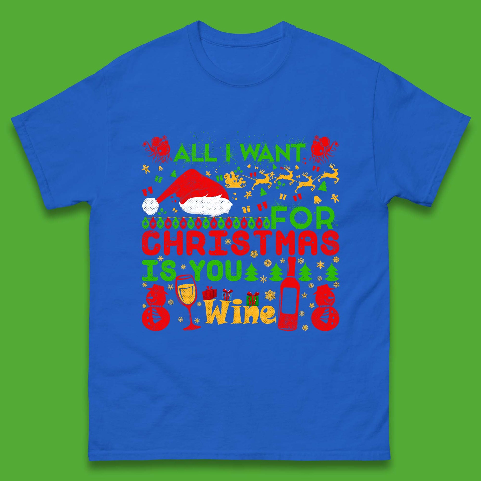 christmas wine t shirt
