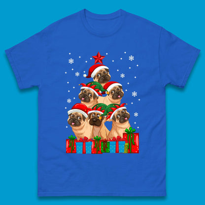 pug dog christmas t shirt