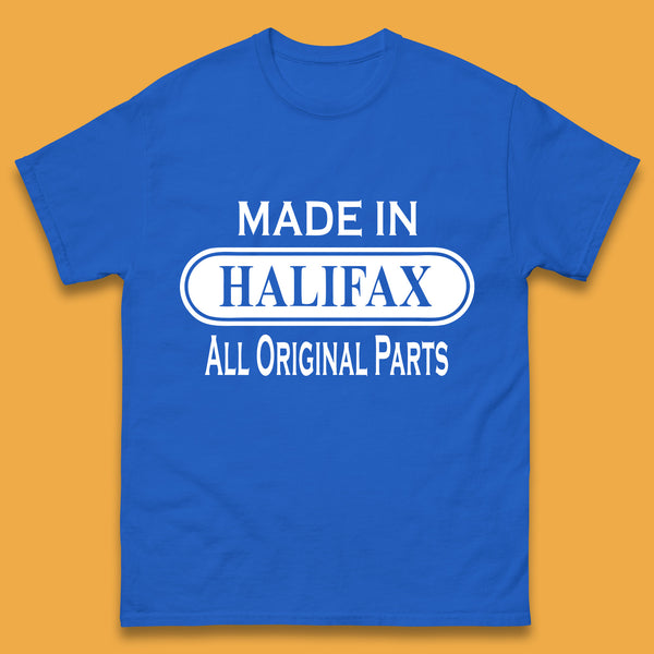 Made In Halifax All Original Parts Vintage Retro Birthday Town in  West Yorkshire, England Gift Mens Tee Top