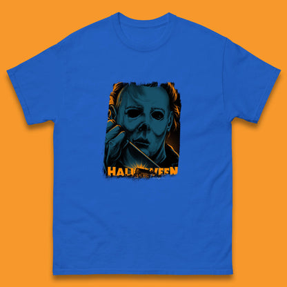 Halloween (1978) Poster Slasher Film Michael Myers Halloween Horror Thriller Movie Character Mens Tee Top