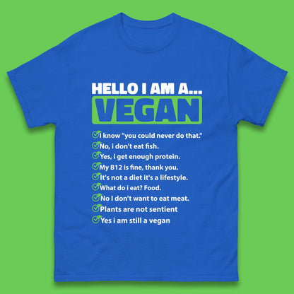 Hello I'm A Vegan Mens T-Shirt