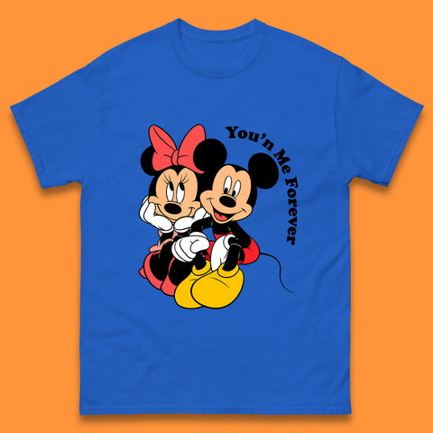 You'n Me Forever Disney Mickey & Minnie Mouse Disneyland Cartoon Characters Disney World Walt Disney Mens Tee Top
