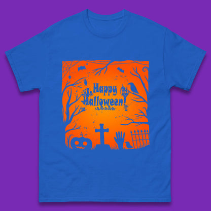 Happy Halloween Witch Hand Cross Sign Scary Pumpin Spooky Terrific Halloween Night Mens Tee Top