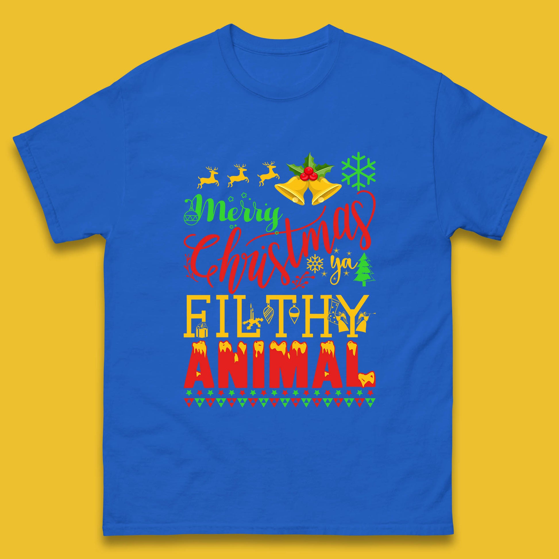merry christmas ya filthy animal t shirt