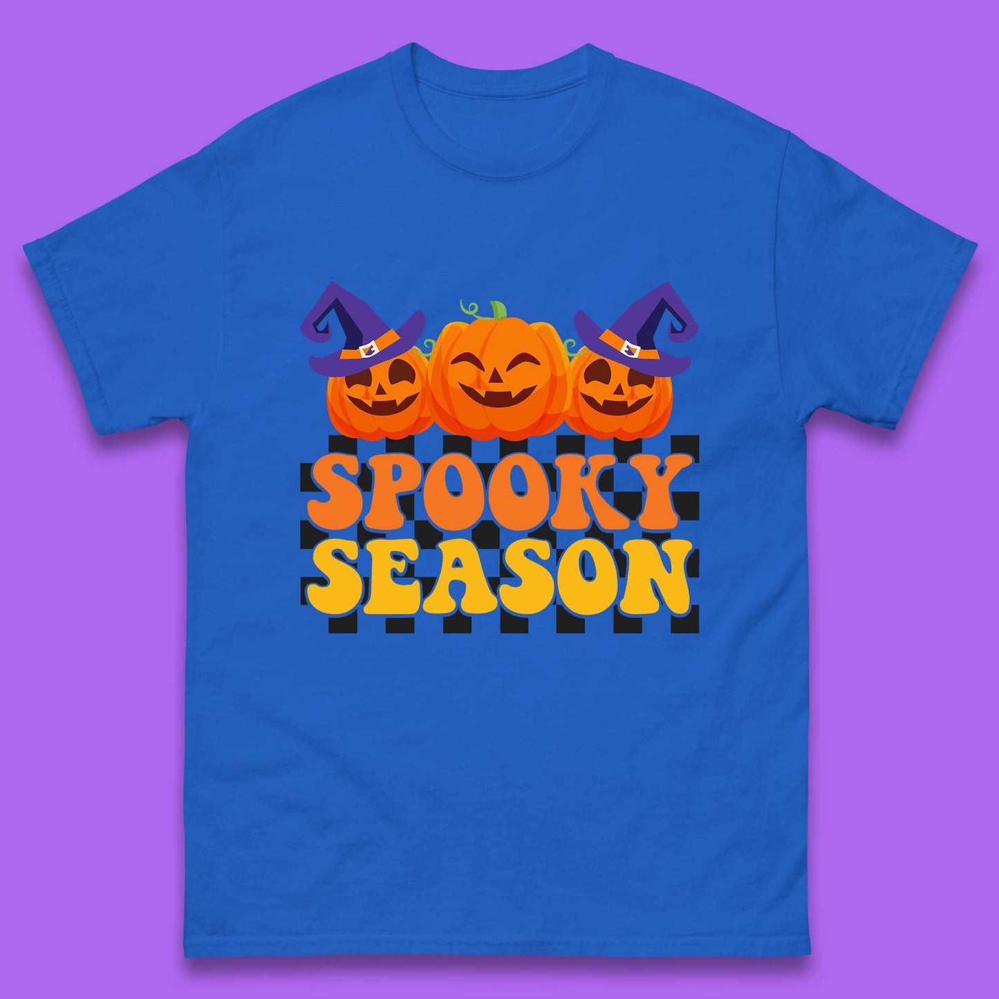 Spooky Season Halloween Jack-O-Lantern Pumpkins Spooky Vibes Mens Tee Top