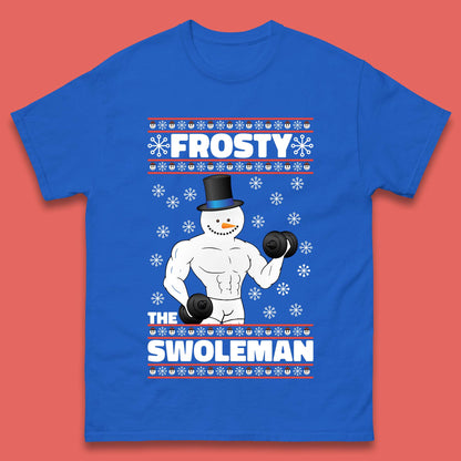 Frosty The Swoleman Christmas Gym Mens T-Shirt