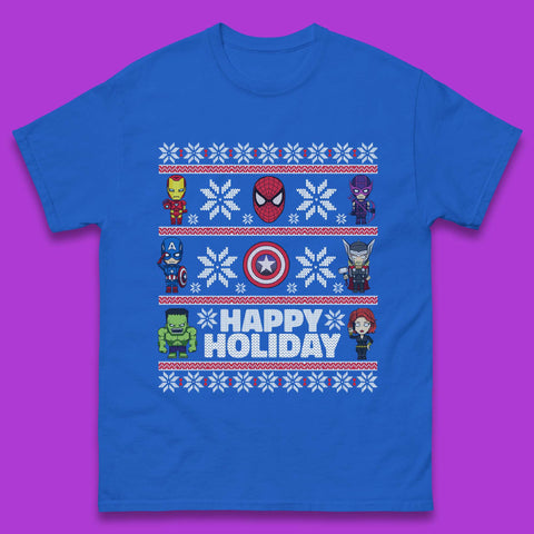 Avengers Superheroes Christmas Mens T-Shirt