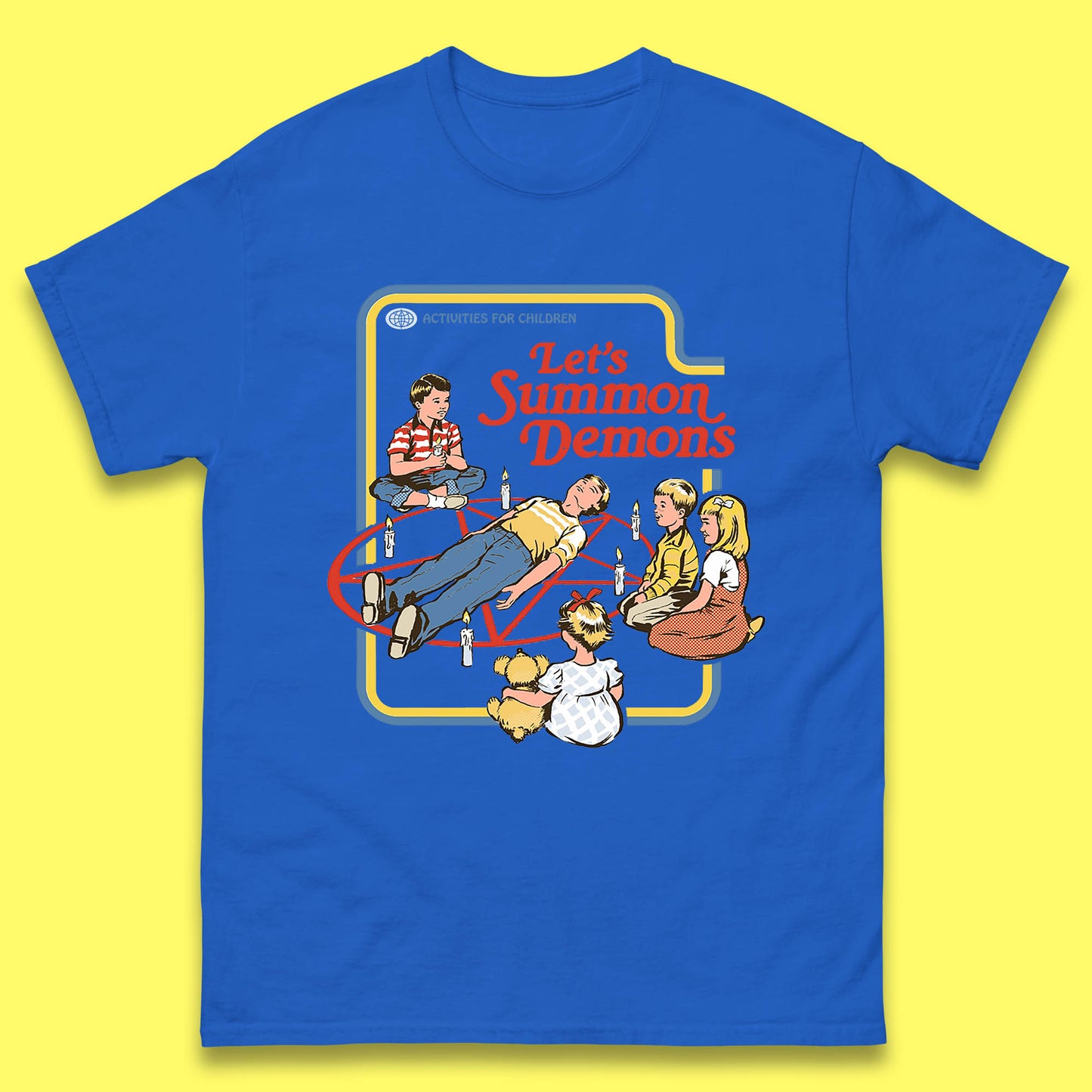 Let's Summon Demons Creepy Incantation Halloween Comic Funny Dark Humor Mens Tee Top