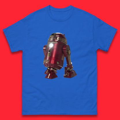 The Iron Man Spoof R2-D2 The Clone Wars Galaxy's Edge Trip R2D2 Ready To Rock Star Wars 46th Anniversary Mens Tee Top